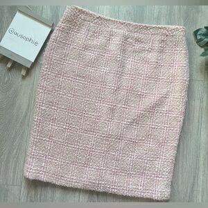 Inc international concepts y2k wool tweed pencil skirt in pink. Size 8